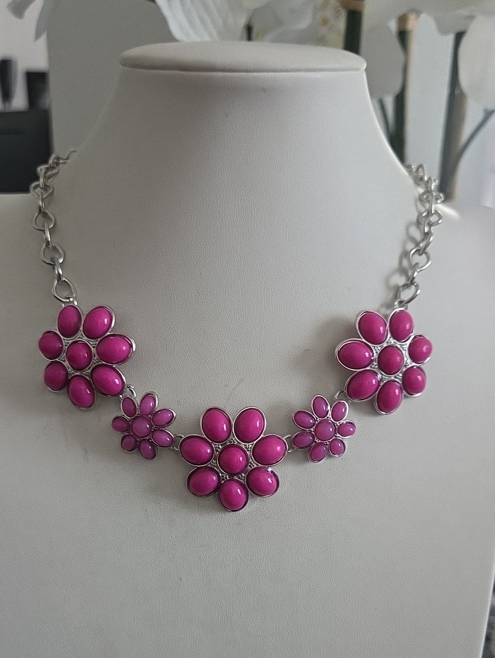 Paparazzi Flamboyantly Flowering Pink Necklace NWT - Picture 1 of 4